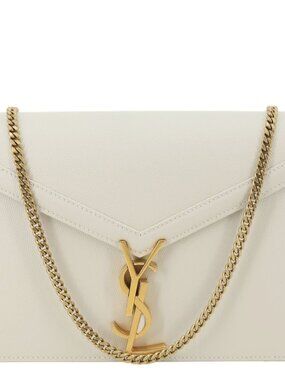 Yves Saint Laurent  Cassandra Monogram Clasp Grain De Poudre Crossbody Bag
